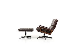 King Chair with Ottoman by Andre Vandenbeuck