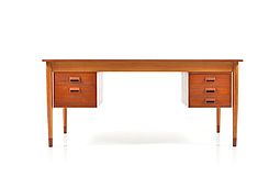 Børge Mogensen Teak and Beech Desk 1950s for Søborg Møbelfabrik