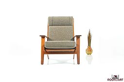 GE-290 / High Back Lounge Chair in Teak by Hans J.Wegner