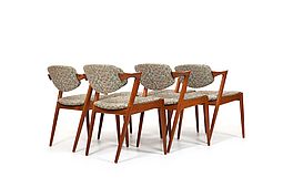 Set of six 1960s Kai Kristiansen Teak Z-Chairs Model 42