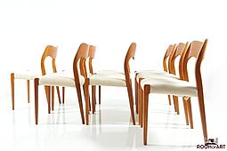 Set of 8 Dining Chairs by N.O.Moller