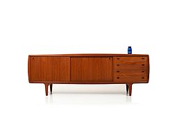 Mid Century Danish Teak Sideboard by H.P. Hansen