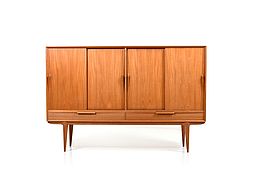 Teak Wooden Highboard, mod.13. by Gunni Omann