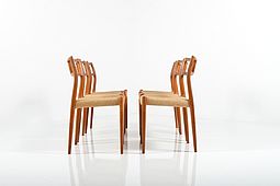 Six Dining Chairs, Model 79 by N.O.Moller
