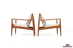 Early Pair of Grete Jalk Easychairs in Teak