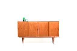 Danish Teak Highboard by Gunni Omann