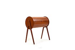 Mid Century Danish Tubular Sewing Table in Teak