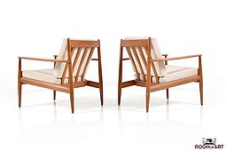 Pair of Easychairs, Model 118 by Grete Jalk 
