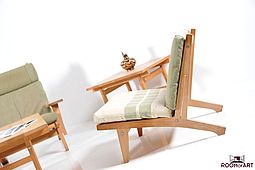 GE-375 Easychair in Oak by Hans J. Wegner