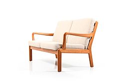 Mid Century Danish Two-Seat Sofa in Solid Teak