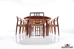 Rare set of 12 Dining Chairs by N.O.Moller