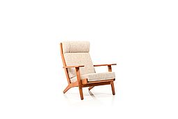 GE-290 Highback Lounge Chair in Teak by Hans J. Wegner