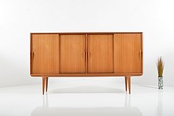 Mid Century Teak Highboard by Gunni Omann