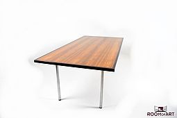 Dining Table / Writing Desk in chromed Steel & Palisander