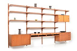 Exclusive and Rare Teak Wall Unit by Rud Thygesen & Johnny Sørensen
