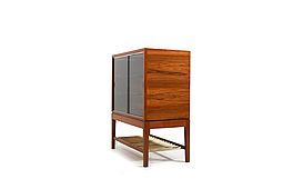 Early 1950s Danish Bar Cabinet in Teak and Walnut