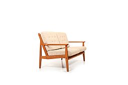 Mid Century Danish 2-Seater Sofa in Teak