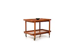 Service Trolley in Teak by Poul Hundevad for Domus Danica 1960s