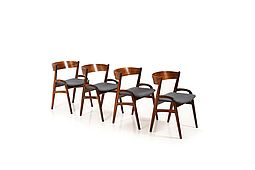 Set of Danish organic shaped Dining Chairs