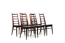Fine Danish Set of 6 LIS Chairs by Niels Kofoed 1961