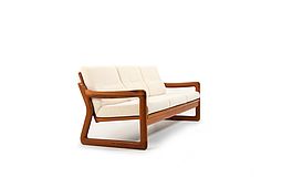 Danish Solid Teak Three-Seater Sofa