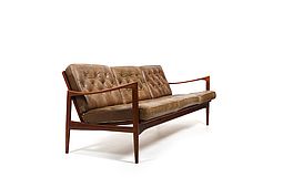 Kandidaten 3-Seater Teak Sofa by IB Kofod-Larsen 1960s.