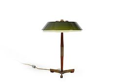 Jo Hammerborg Teak / Brass Table Lamp "Senior" 1960s
