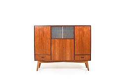 Mid Century Danish Highboard in Teak and Oak c.1950