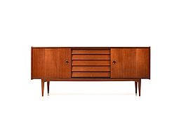 Low Danish Sideboard in Teak by Nils Jonsson