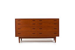 Mid Century Danish Teak Double Chest of Drawers / Sideboard