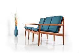 Three seater sofa in Teak by Grete Jalk