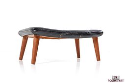 Mid Century danish Footstool with Leather