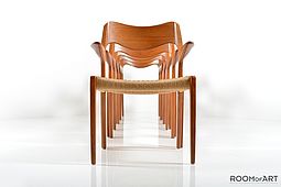 Set of Six Armchairs by N.O.Moller