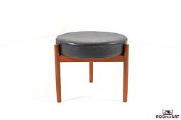 Spøttrup Møbelfabrik Footstool in Teak & Leather