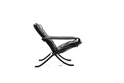 Ingmar Relling for Westnofa Flex Safari Chair in black Leather