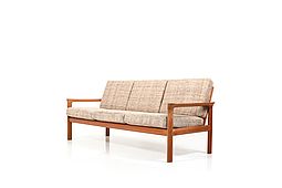 Sven Ellekaer three Seater Sofa in Teak by Komfort