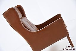 1960s brown Danish Leather Lounge Chair