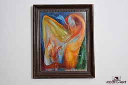 Russian Oilpainting 'Abstract Form'
