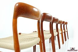 Set of 6 Dining Chairs by N.O.Moller