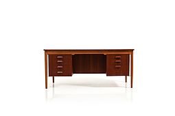 Mid Century Danish Unique Desk in Teak and Oak