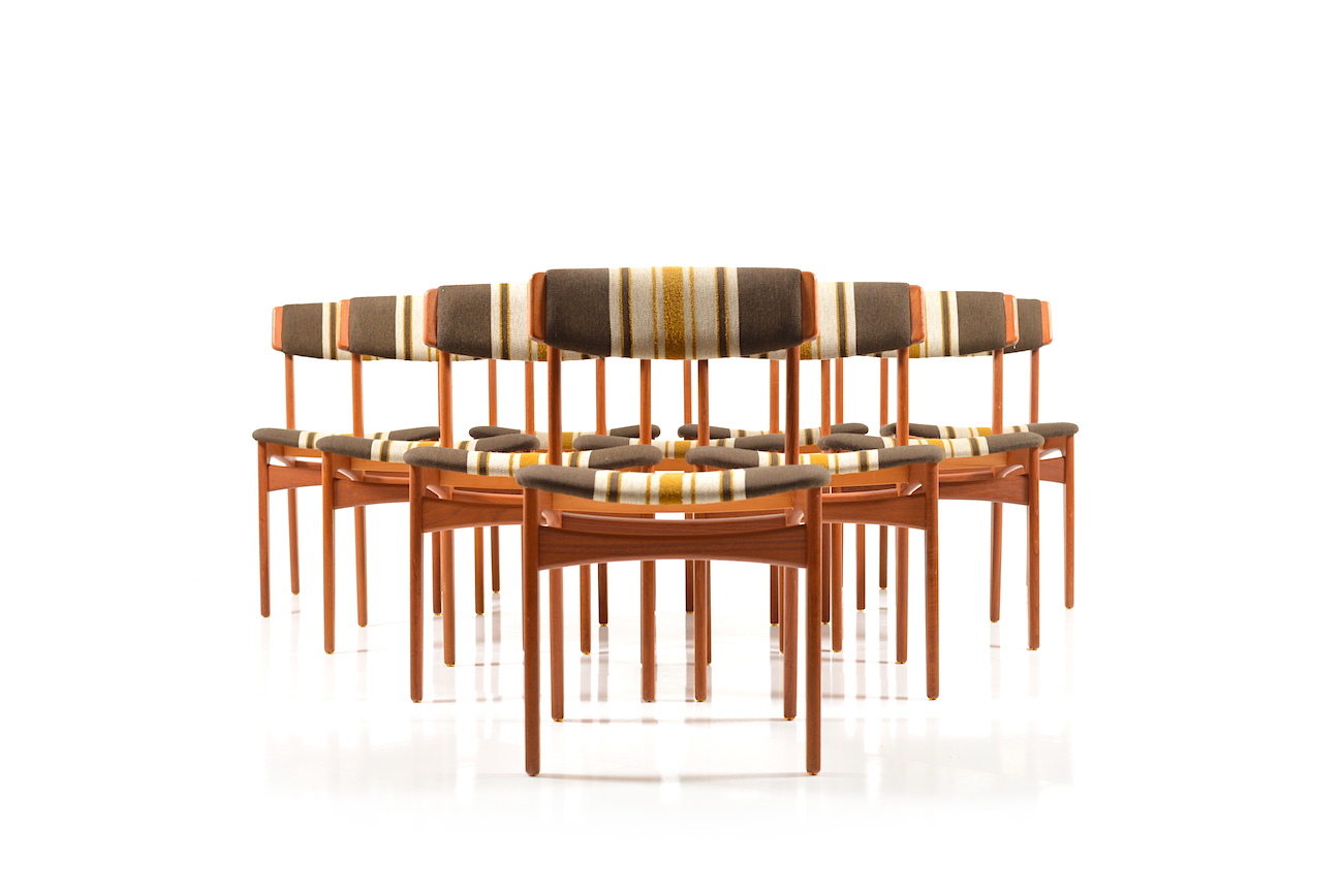 Rare Set of 10 Dinner Chairs by Thorsø Stolefabrik - Room of Art