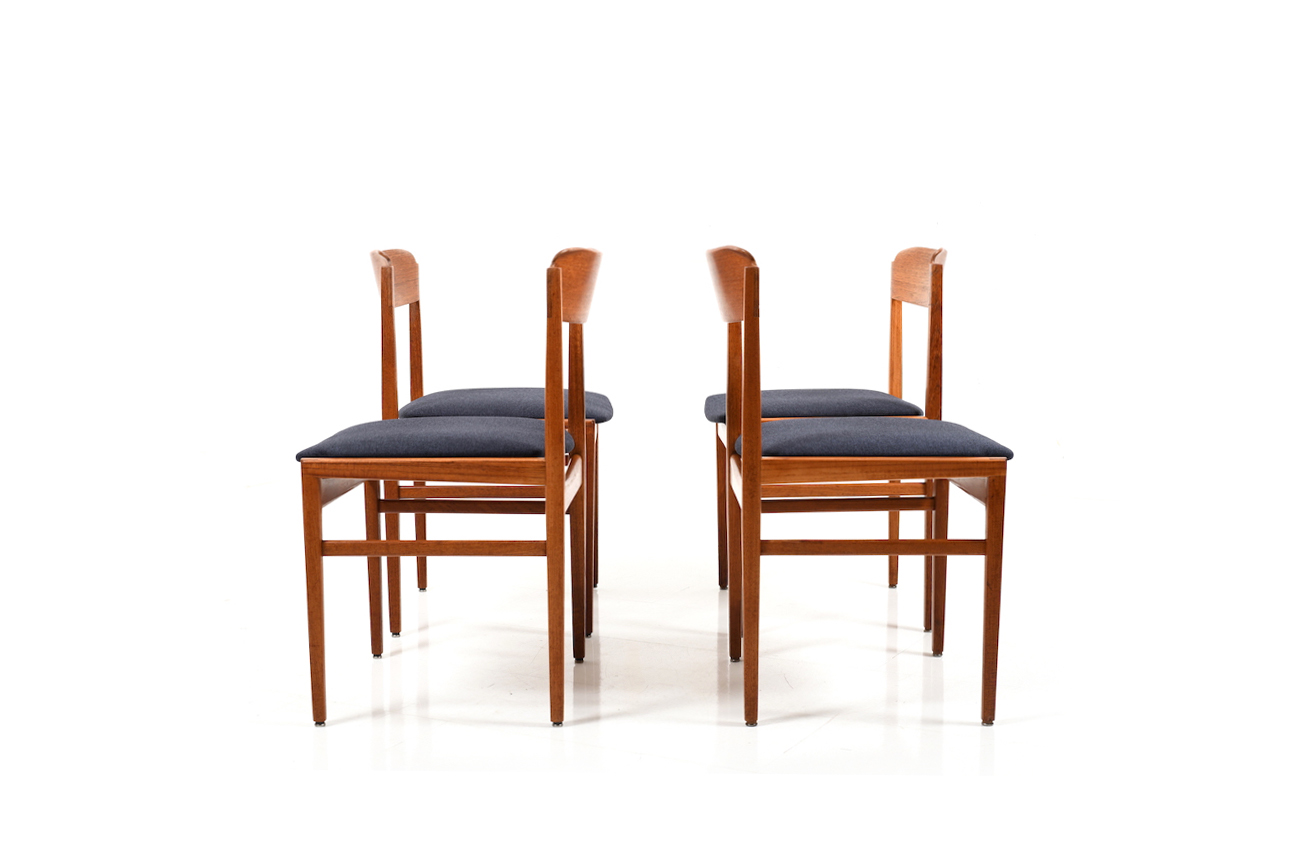 Early Set Of 4 Danish Dining Chairs In Teak Ca 1948 1950 Room Of Art