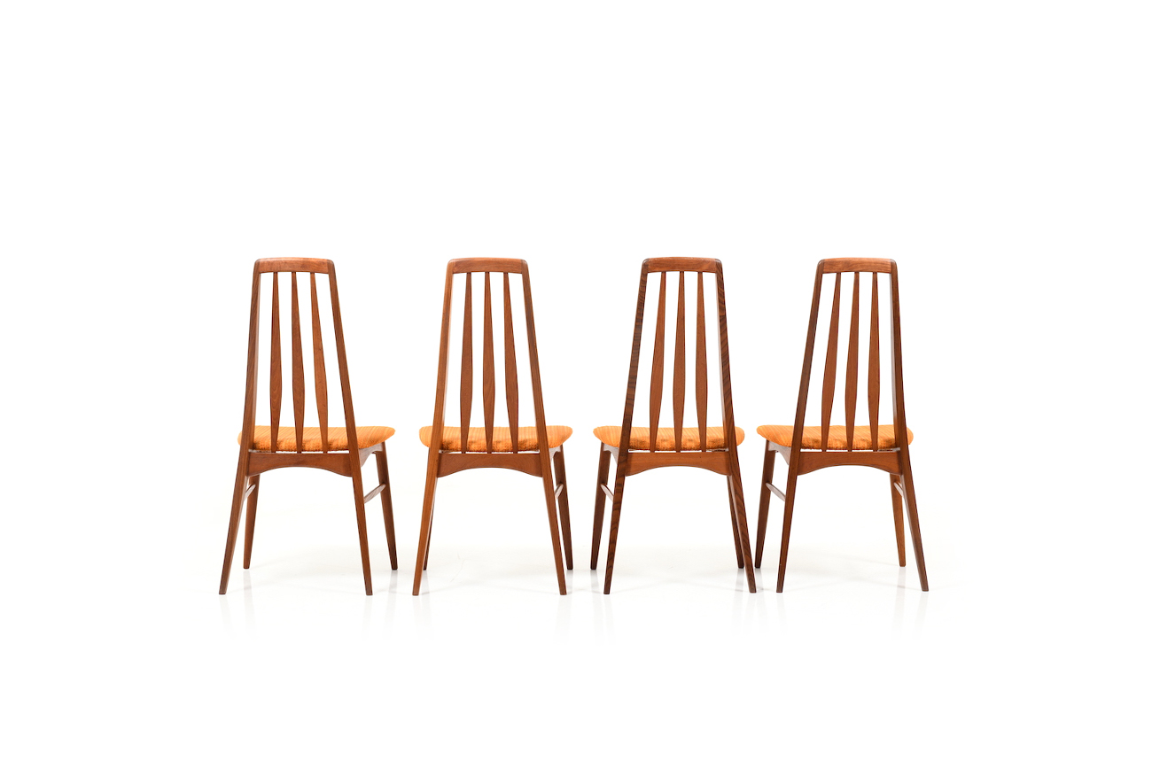 Set Of Four Teak Dining Chairs By Niels Koefoed Room Of Art